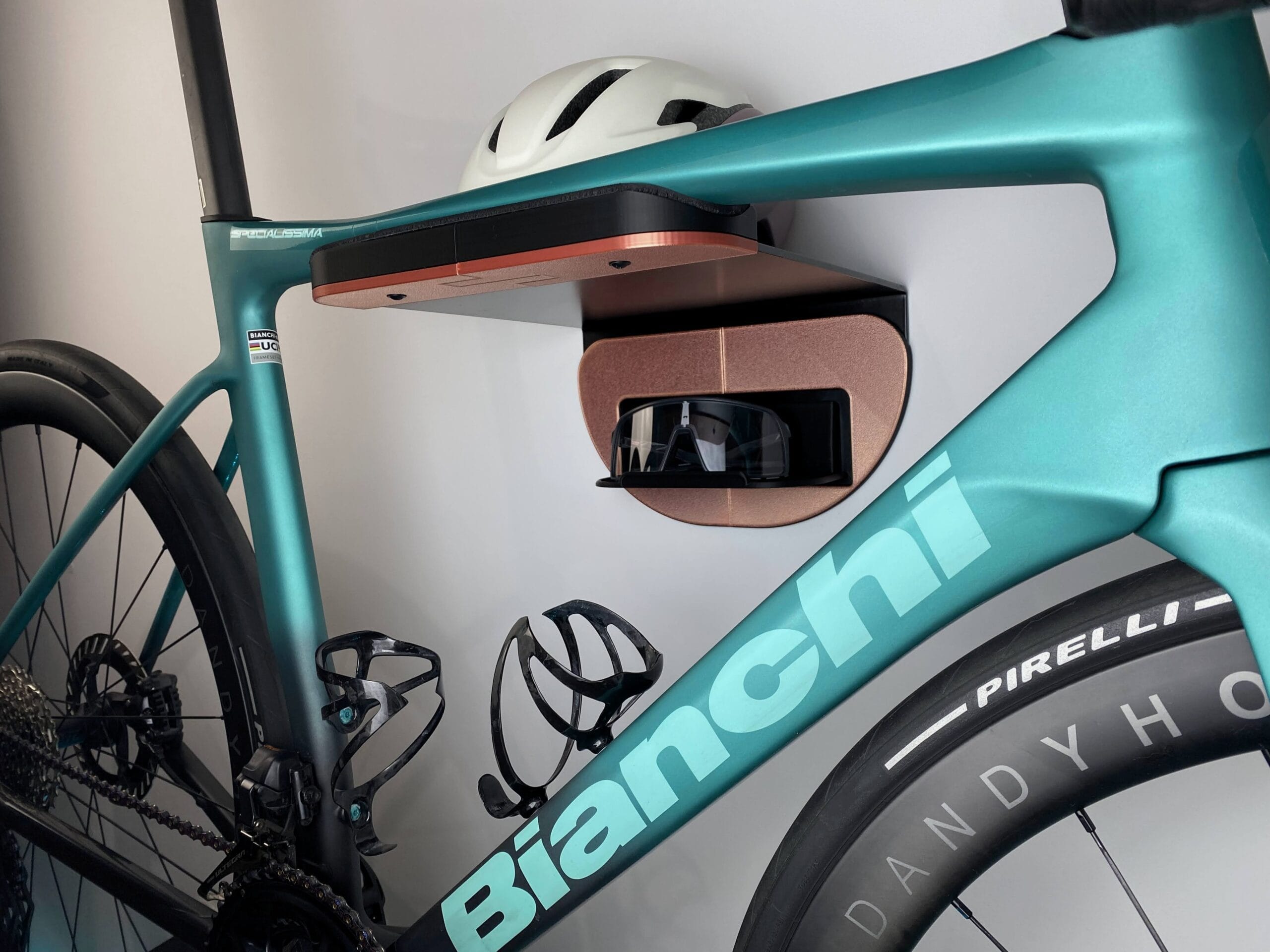 Uchwyt na rower Galibier czarny z akcentami miedzi